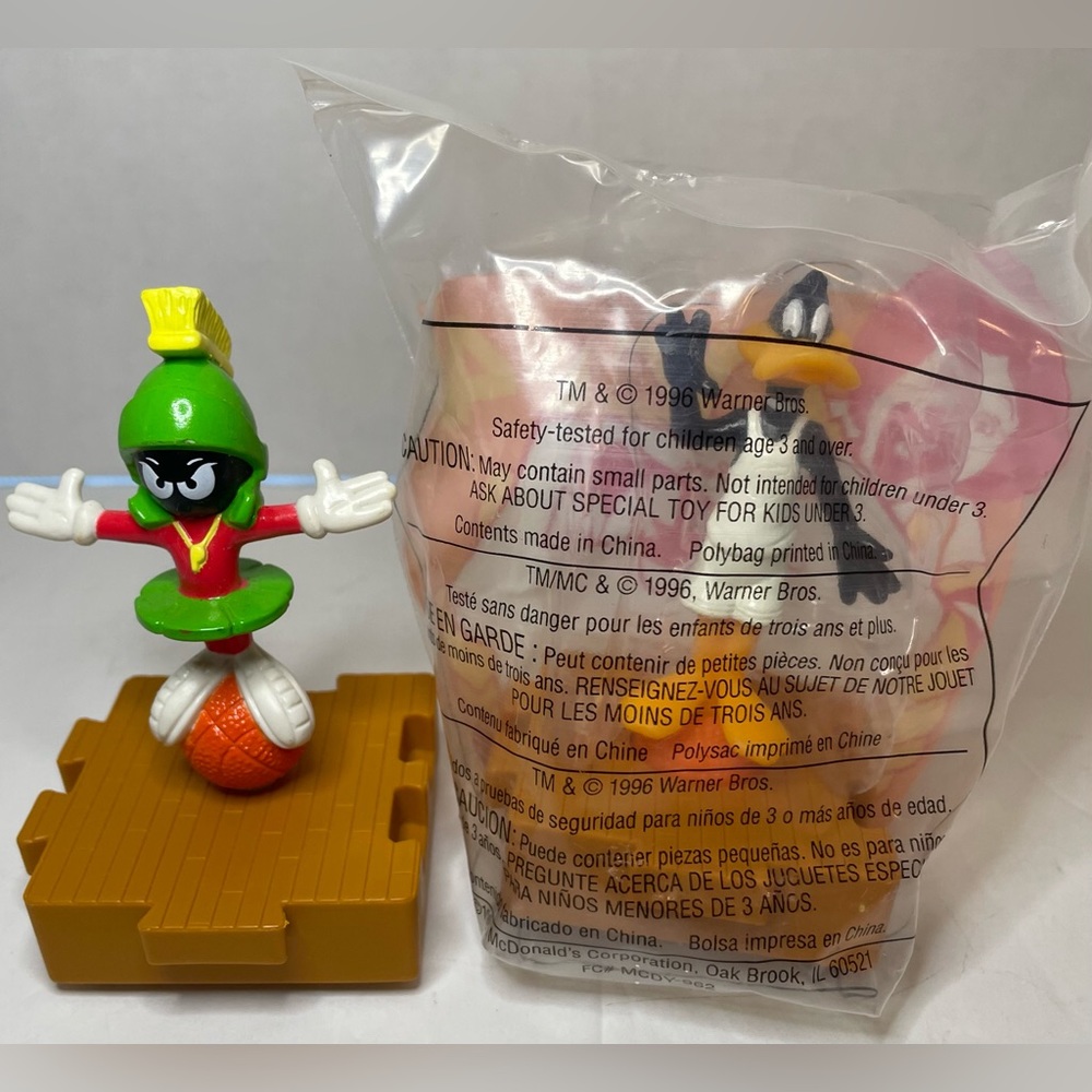 1996 Space Jam Looney Tunes McDonald’s Happy Meal Toys, #4 Daffy Duck & Marvin